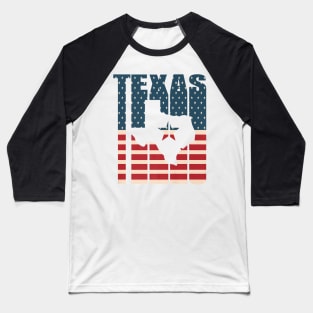 Lone Star Texas American Flag Patriot Baseball T-Shirt